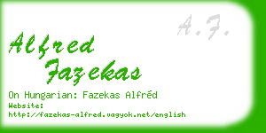 alfred fazekas business card